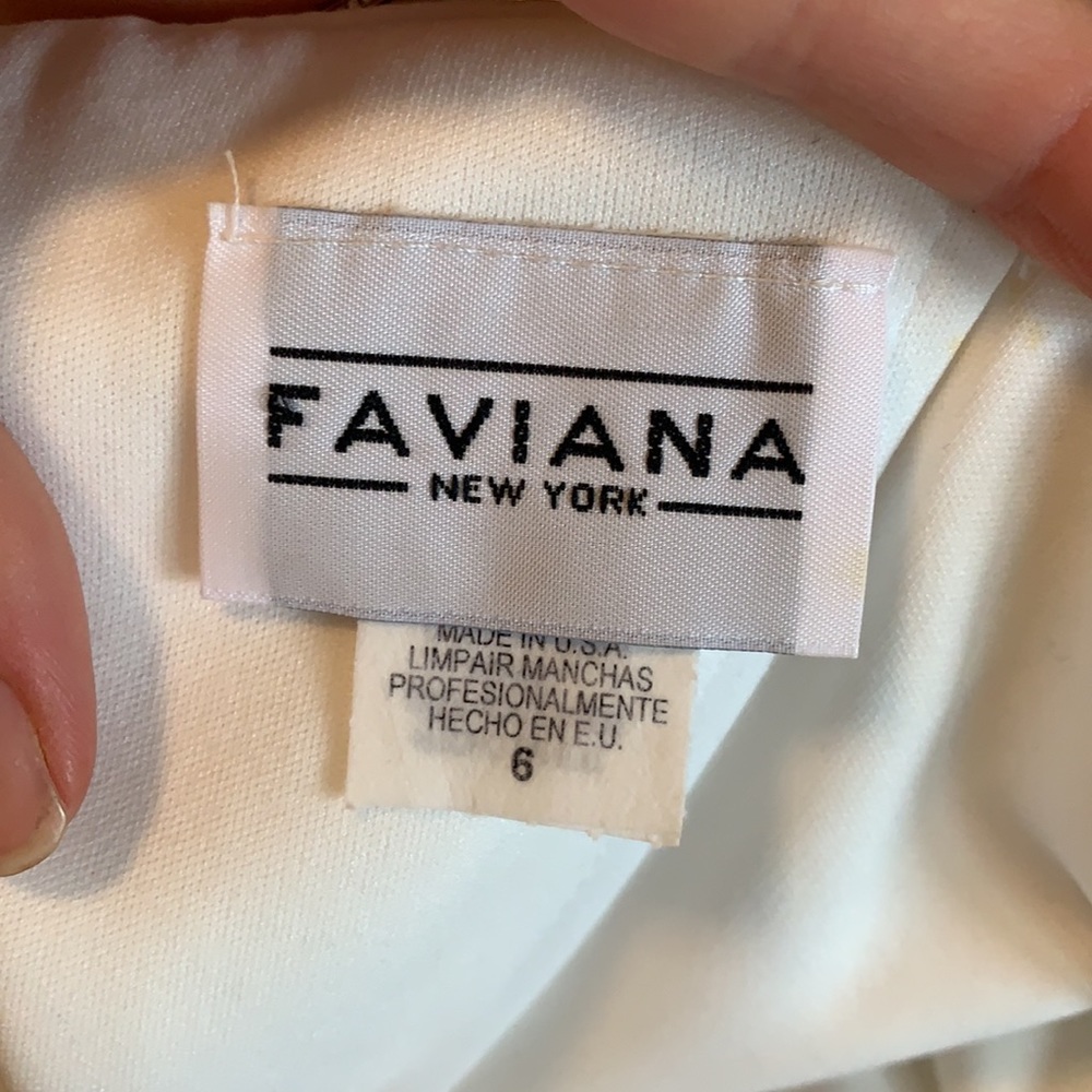 Faviana One Shoulder Flower Dress - Picture 8 of 9
